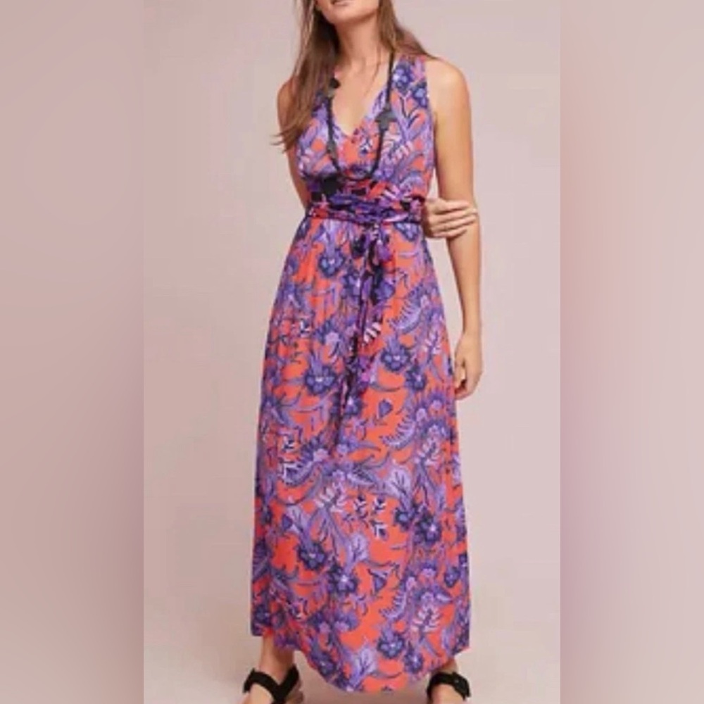Anthropologie Maeve Macie Floral Maxi Dress Size 2
